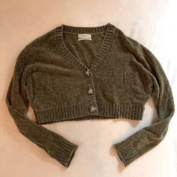 Green cropped sweater - Picture 2 of 4